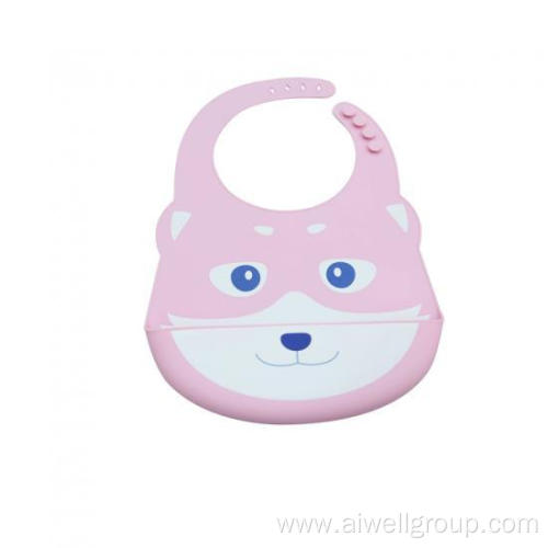 Soft Waterproof Cute Pocket Silicone Baby Bib